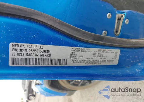 2025 Jeep Compass Latitude 4X4 из США, поврежденный, VIN 3C4NJDBN5ST559939